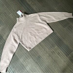 NWT Aritzia Sunday Best Scottie Turtleneck wool blend sweater pink Sz S